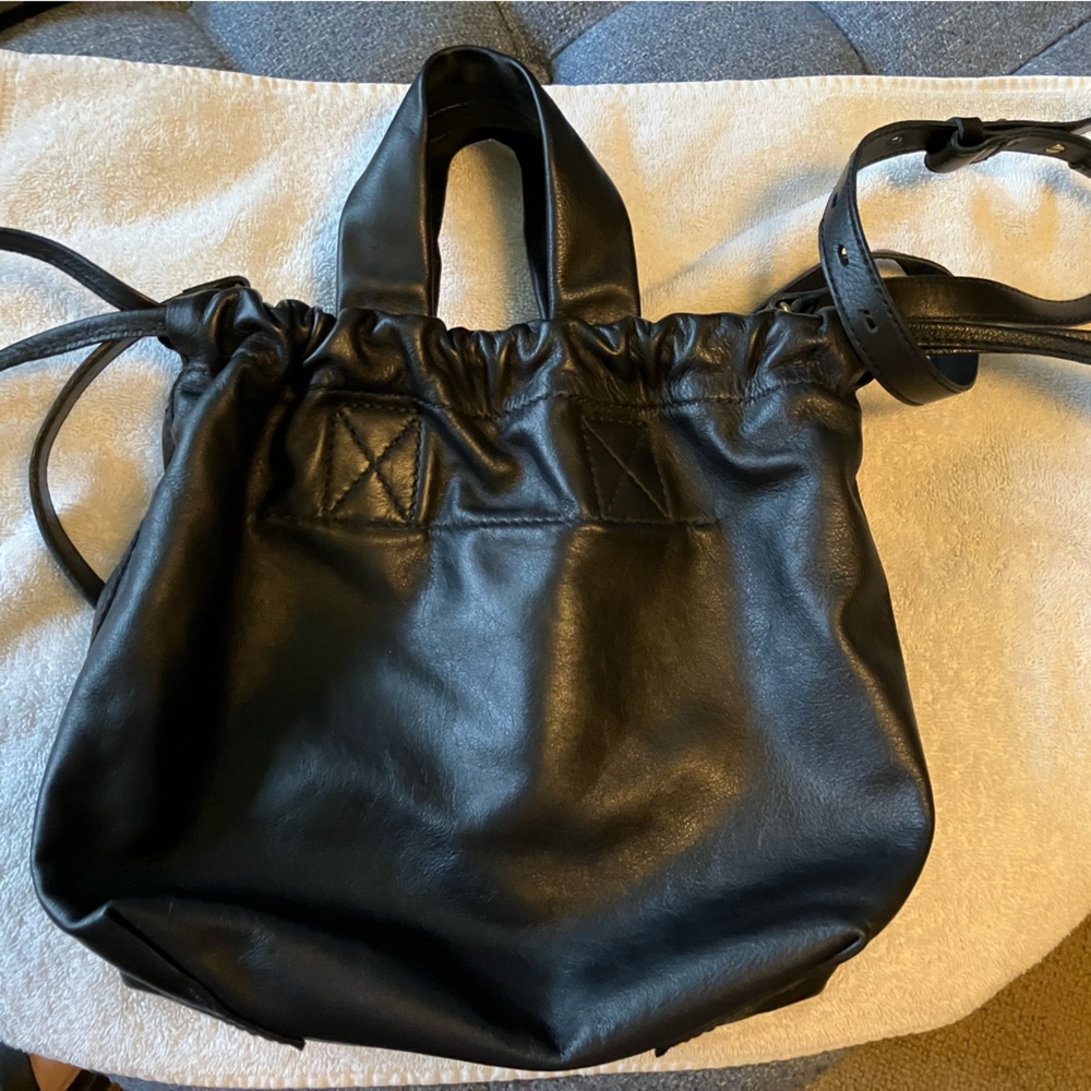 MADEWELL Piazza Black Leather Crossbody Bag